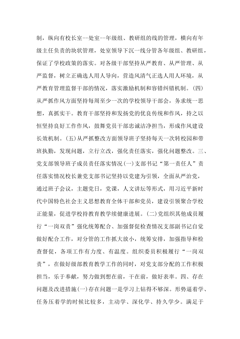 某党支部推动全面从严治党述职报告_第2页