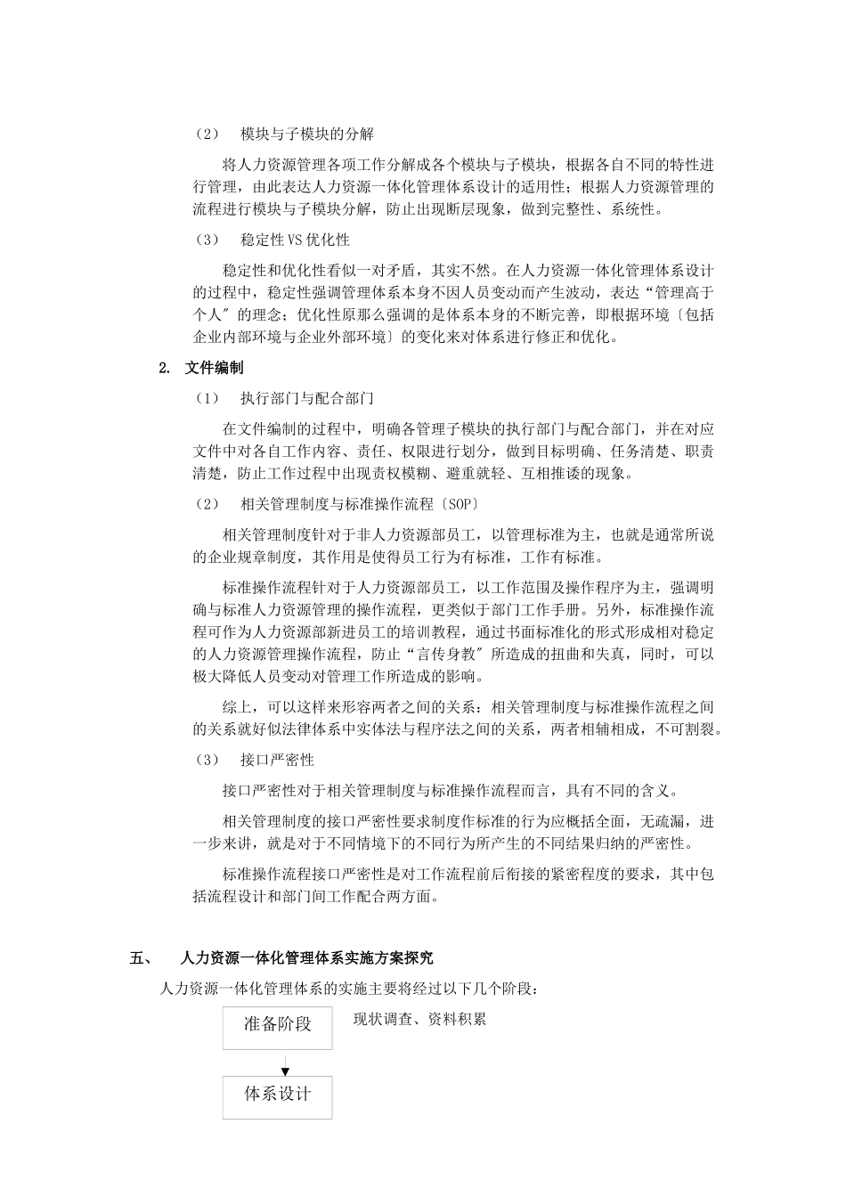 某公司人力资源一体化管理方案_第2页