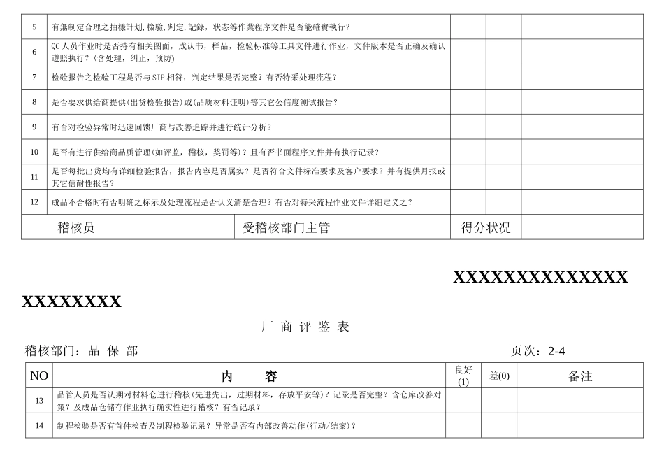 某公司厂商评鉴表汇编_第2页