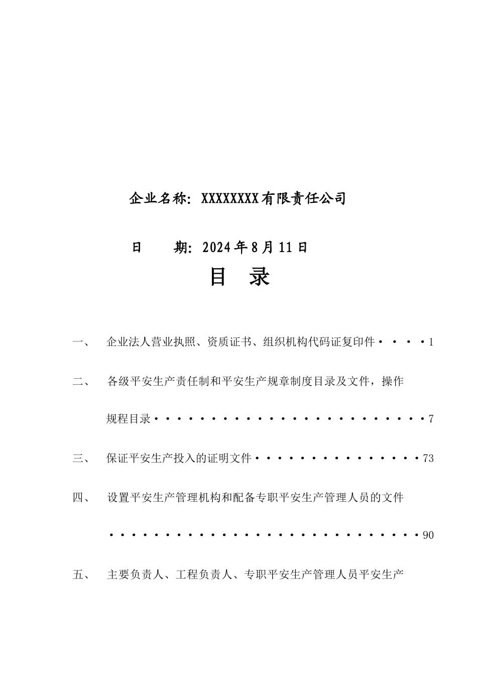 某公司安全生产许可证申请表_第2页