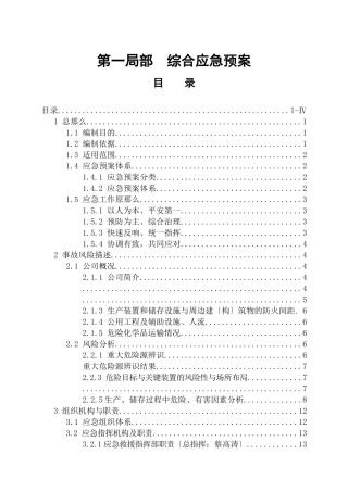 某公司生产安全事故应急救援预案