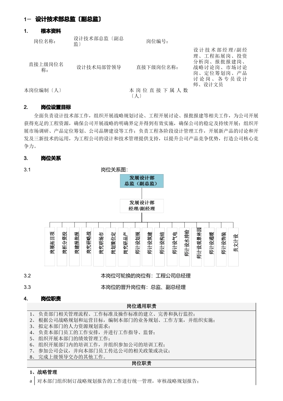 某公司设计技术部岗位说明书_第2页