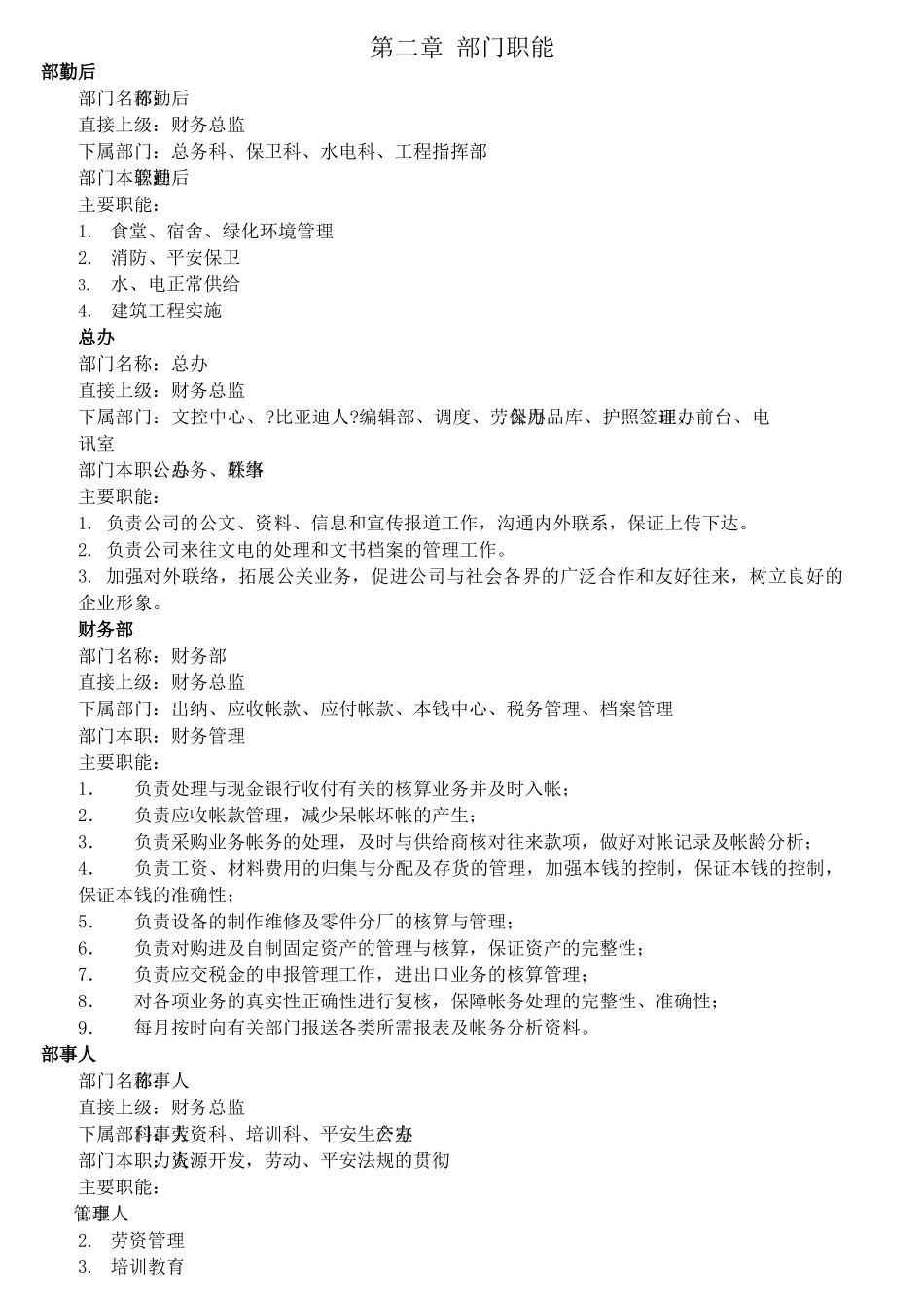 某公司部门岗位描述_第2页