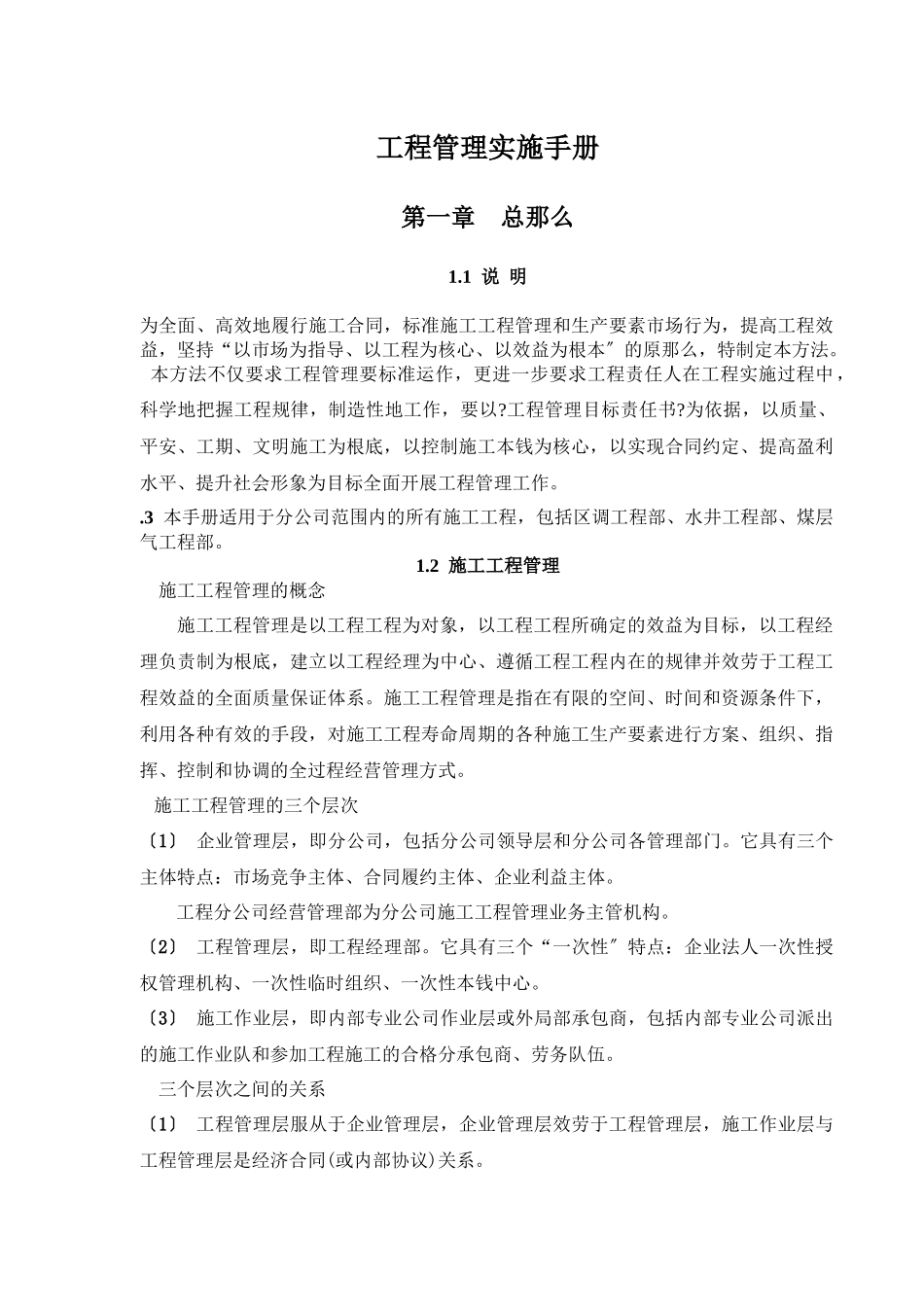 某公司项目管理实施手册_第1页