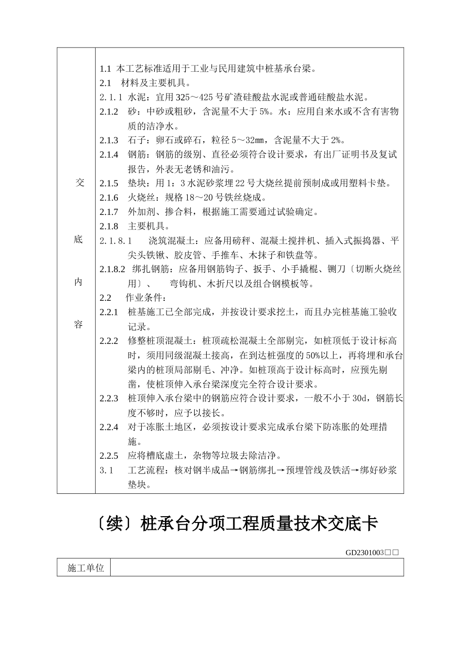 某分项工程质量技术交底卡_第2页