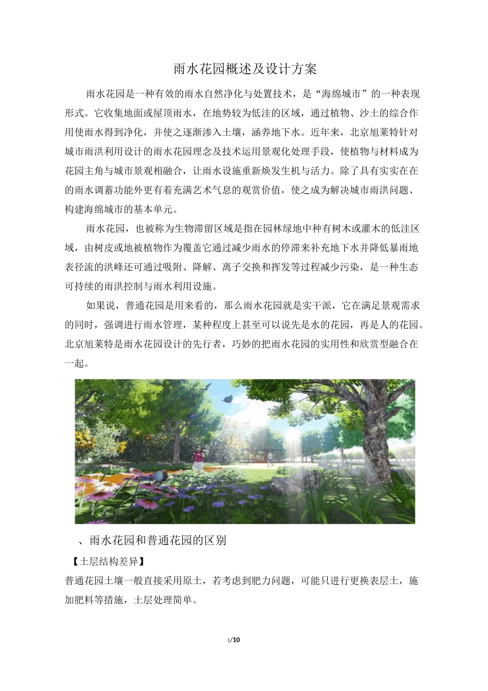 雨水花园概述及设计方案_第1页