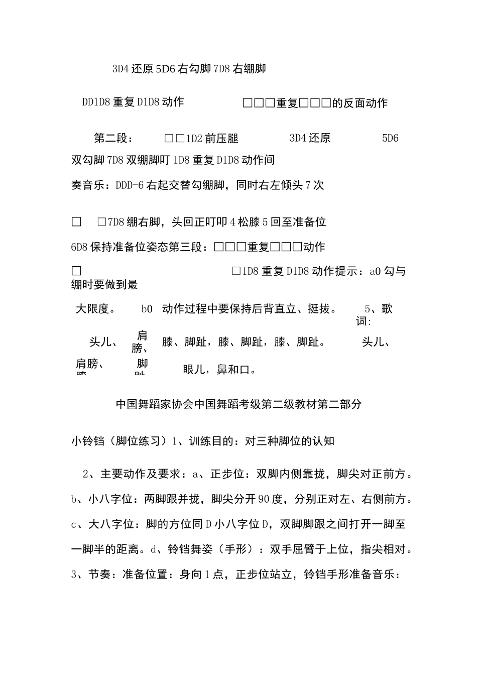 中国舞蹈家协会中国舞蹈考级第二级教材目录_第2页