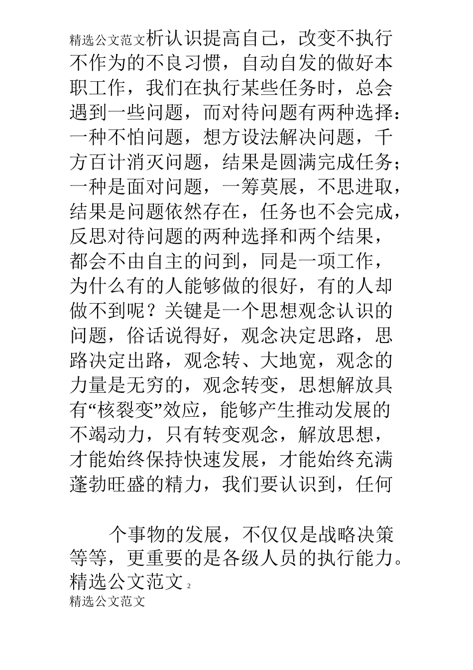 卓越执行力心得体会_第2页