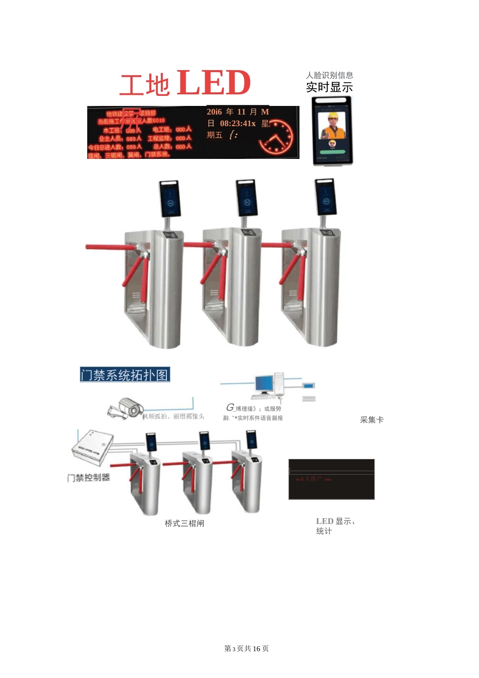 智慧工地现场人员实时统计显示管理通道门禁系统方案(V9.0)_第3页