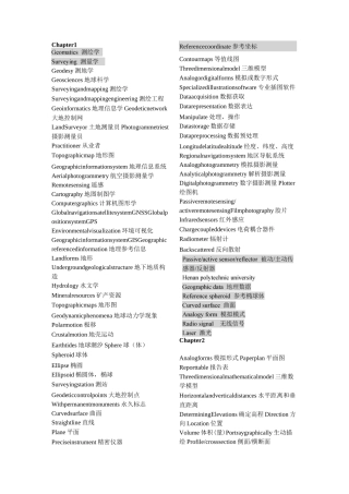 测绘专业英语单词