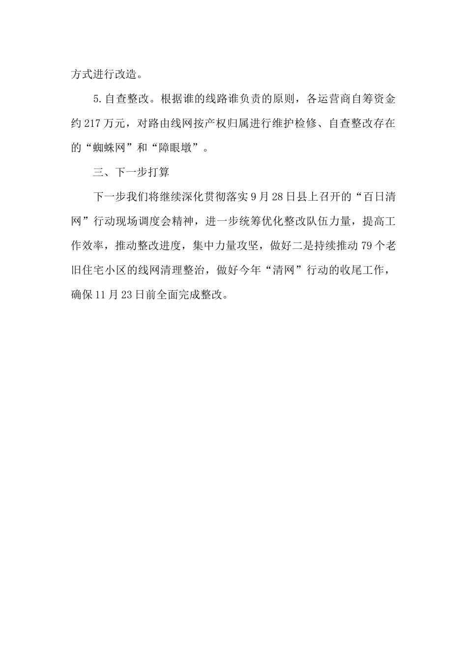 某县“百日清网”行动指挥部关于202X年“清网”工作总结_第3页