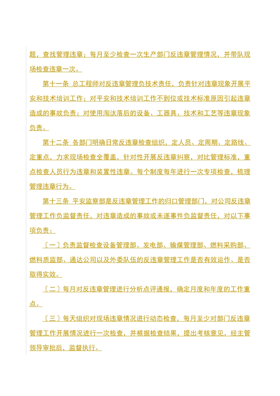 某发电有限责任公司反违章管理办法_第3页