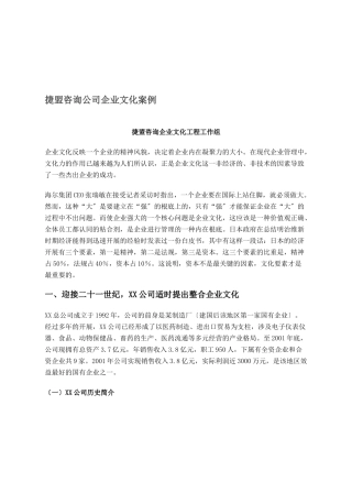 某咨询公司企业文化案例