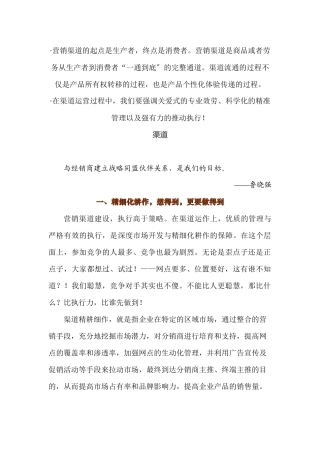 某品牌内衣营销渠道策略