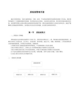 某国际大酒店质检部管理手册