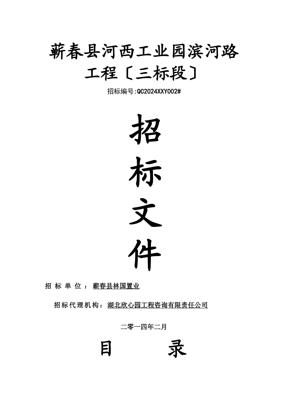 某工业园滨河路二次招标文件范本_第1页