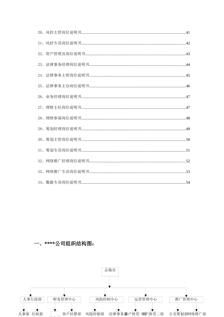 某投资公司人力资源规划及岗位说明书_第3页