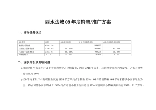某楼盘年度销售计划