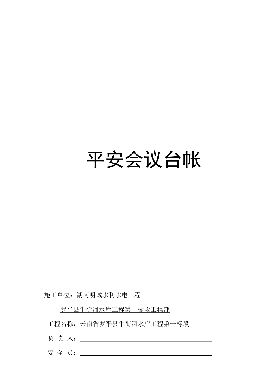 某水利水电工程有限公司安全生产管理制度汇编_第3页