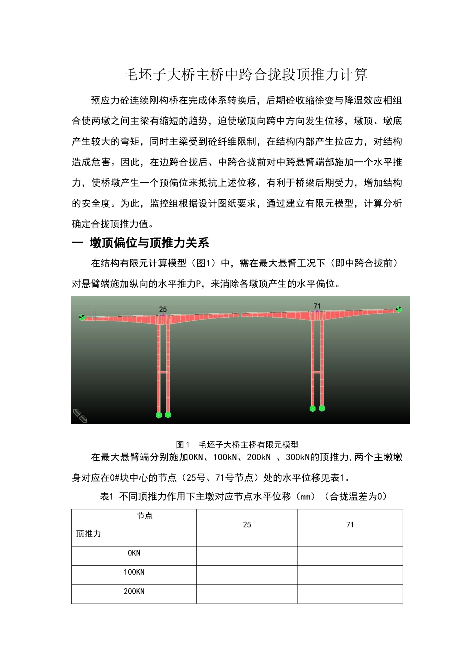 某连续刚构大桥中跨合拢前顶推力计算_第1页