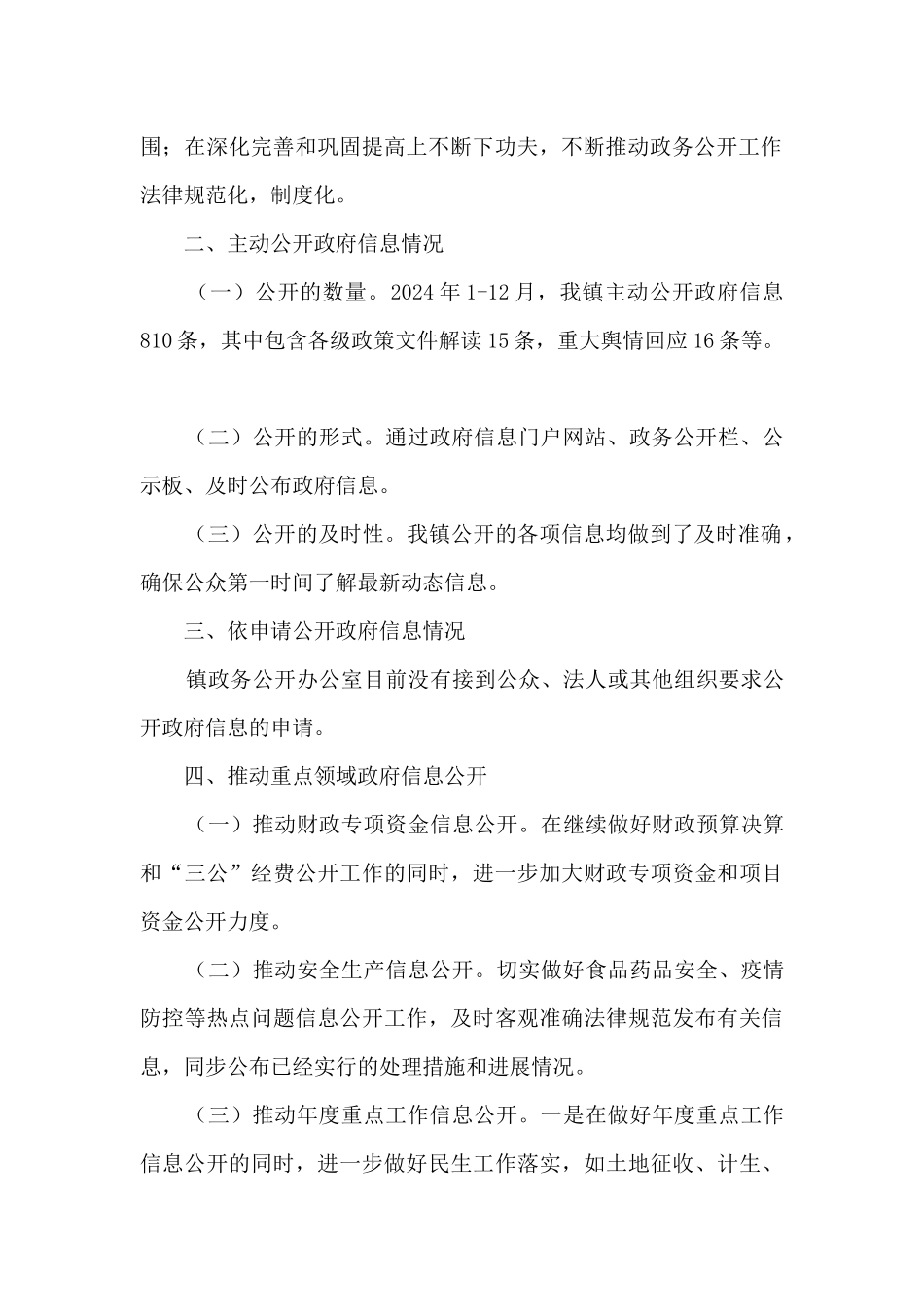 某镇2024年政务公开工作总结_第2页