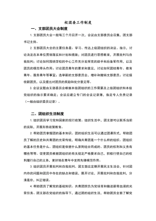 校团委工作制度全