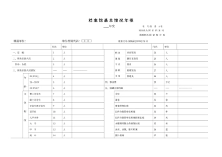 档案基本情况统计表