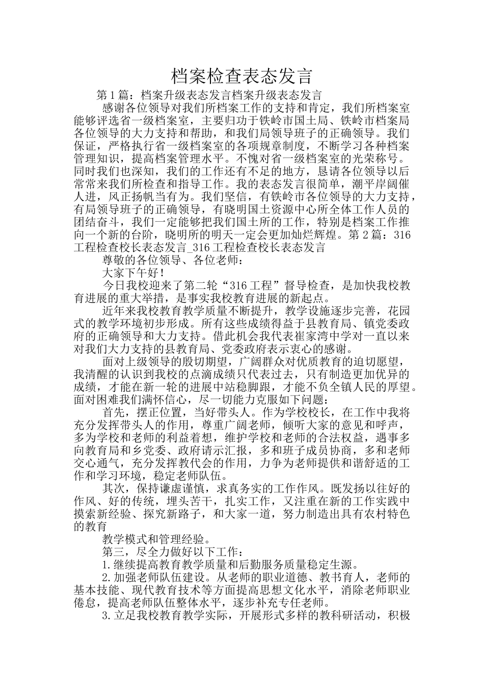 档案检查表态发言_第1页