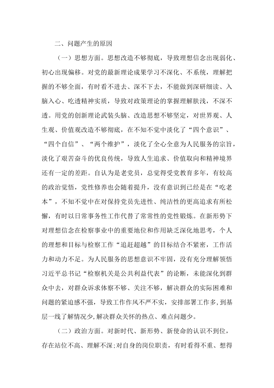 检察队伍教育整顿自查自纠_第3页