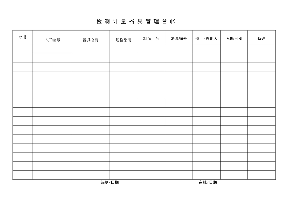 检测计量器具管理台帐_第1页