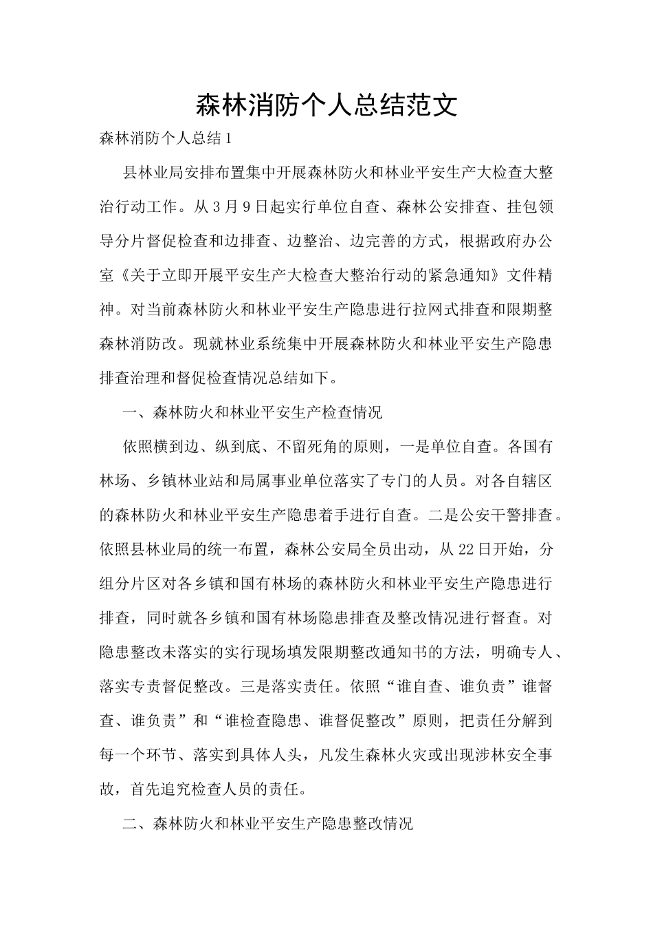 森林消防个人总结范文_第1页