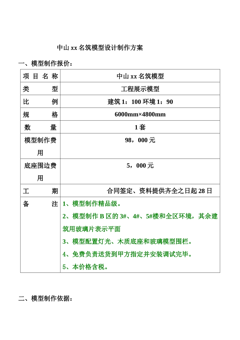 楼盘模型制作方案及报价_第3页