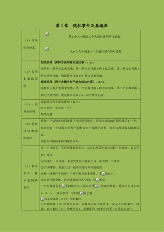 概论与数理公式