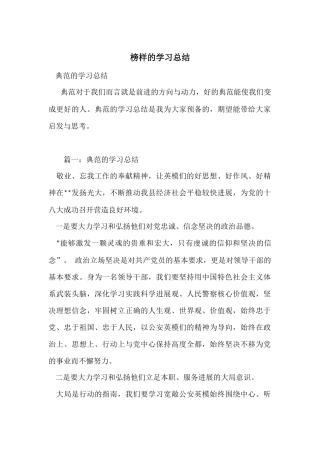 榜样的学习总结
