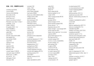 模具中英对照表