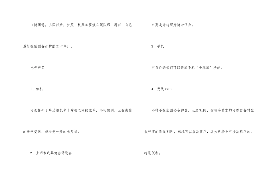 欧洲旅游必带物品_第2页