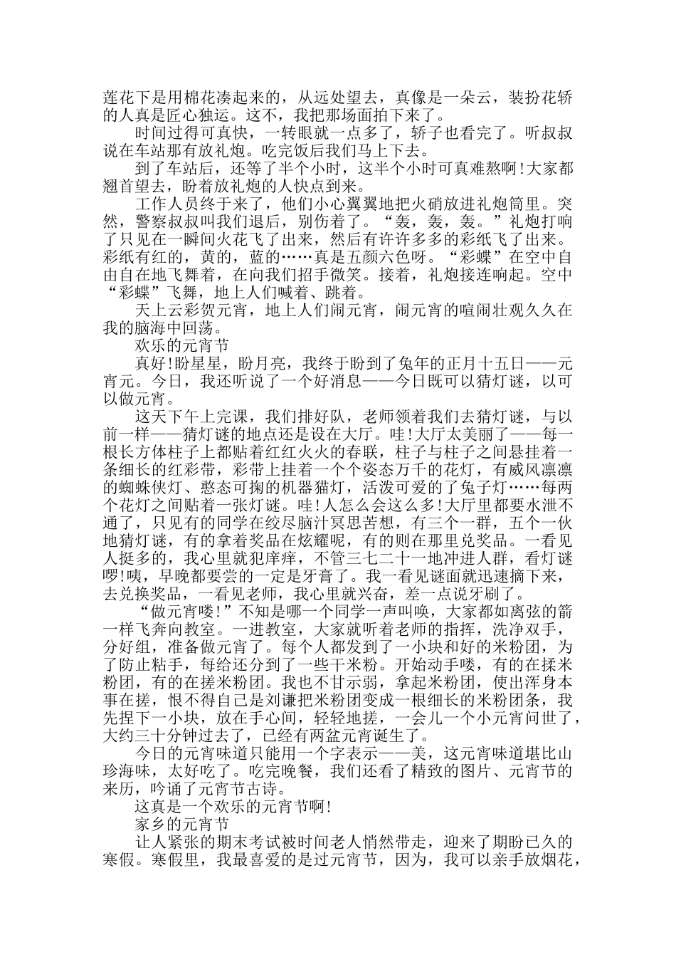 正月十五闹元宵优秀作文600字八篇_第3页