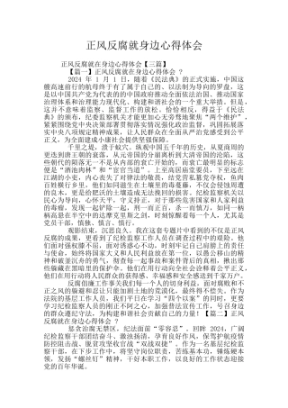 正风反腐就身边心得体会