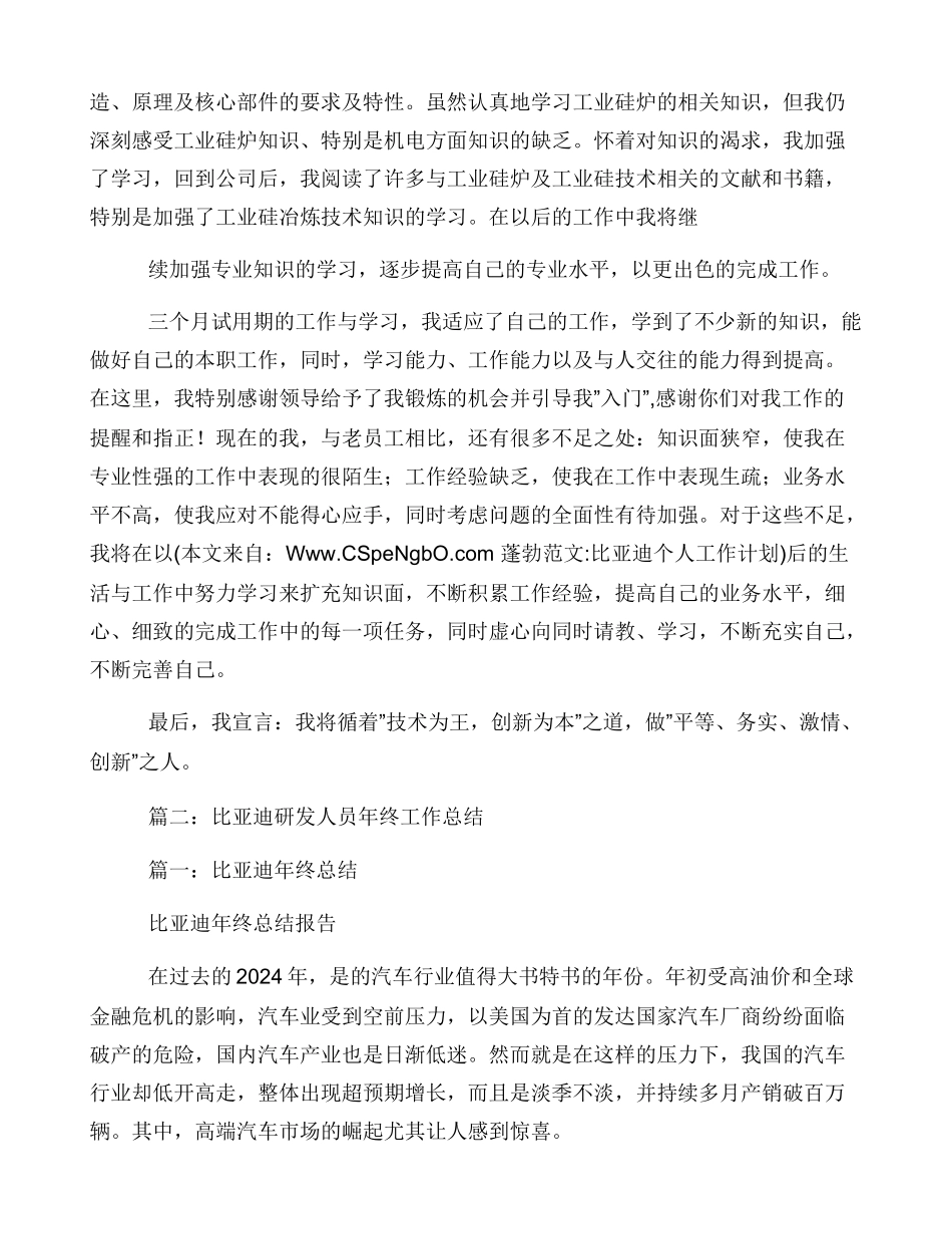 比亚迪个人工作计划_第3页