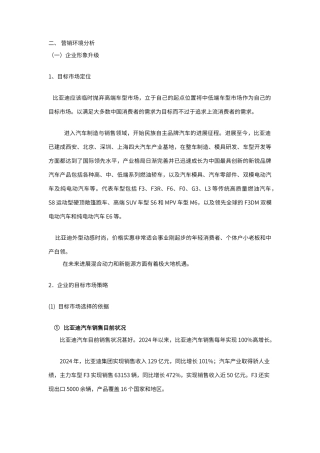 比亚迪营销策略分析