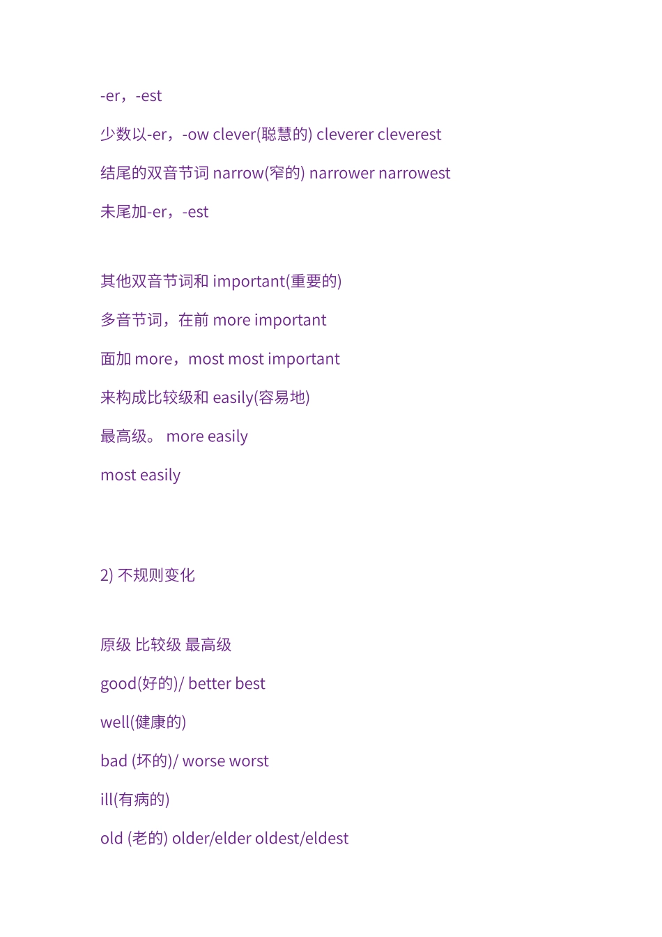 比较级和不规则比较级大全_第2页