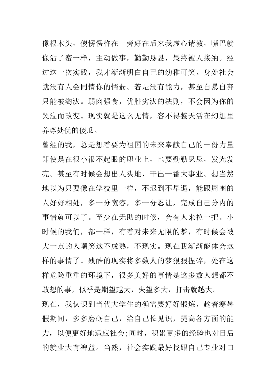 毕业生文员寒假实习总结_第3页