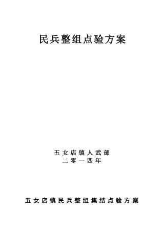 民兵整组点验方案