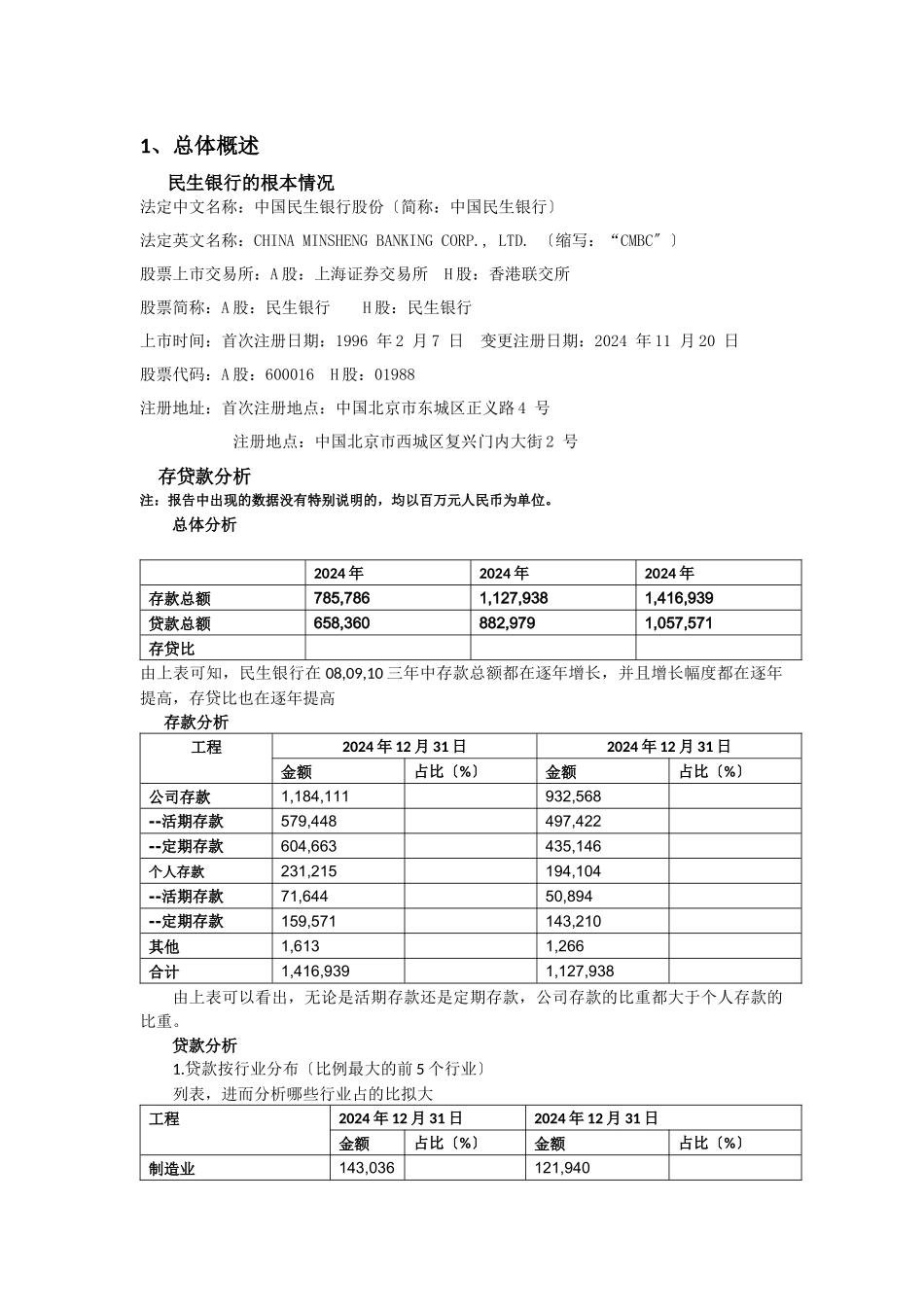 民生银行财务报告分析_第2页