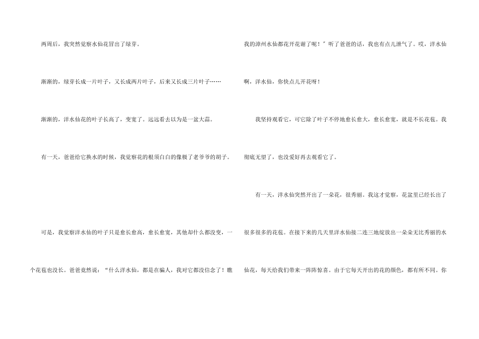 水仙花说明文_第3页