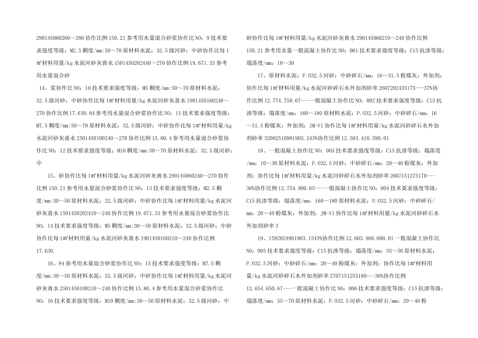 水泥砂浆配合比参考实例_第3页