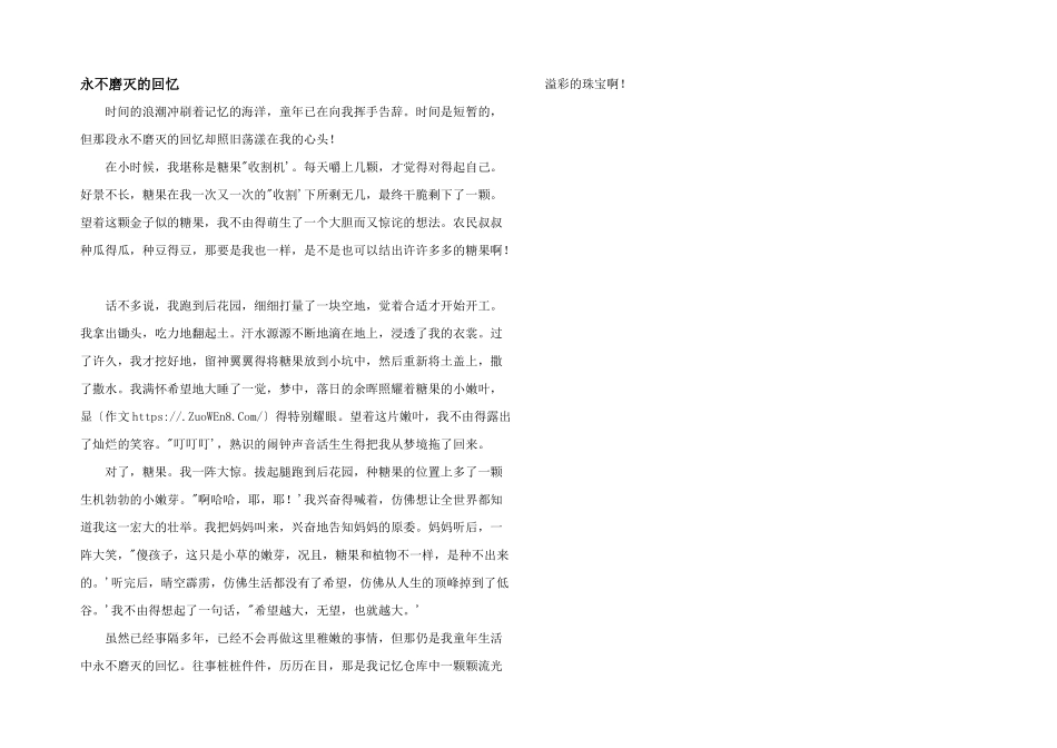 永不磨灭的回忆_第1页