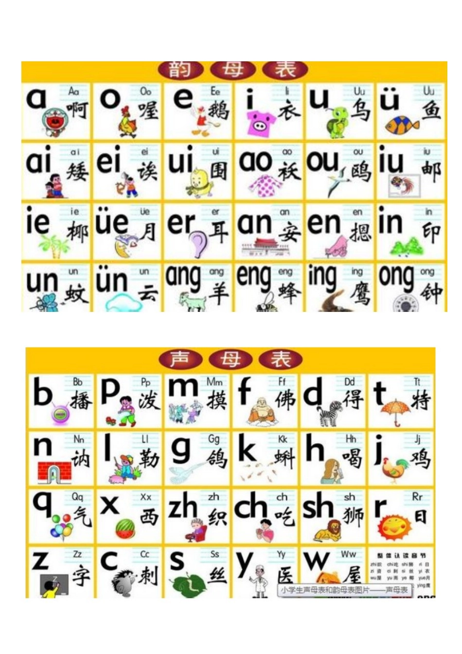 汉语拼音的表格和书写格式_第1页