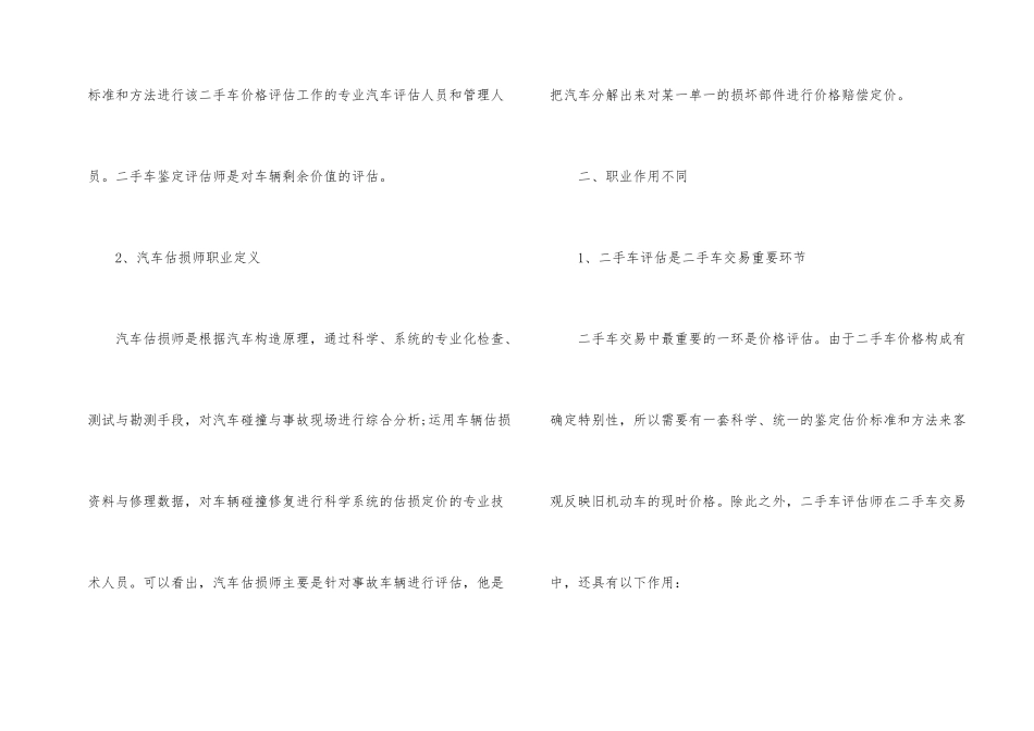 汽车估损师和二手车评估师的区别_第2页