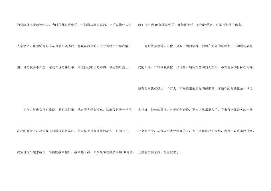 汽车销售专业实习报告_第3页